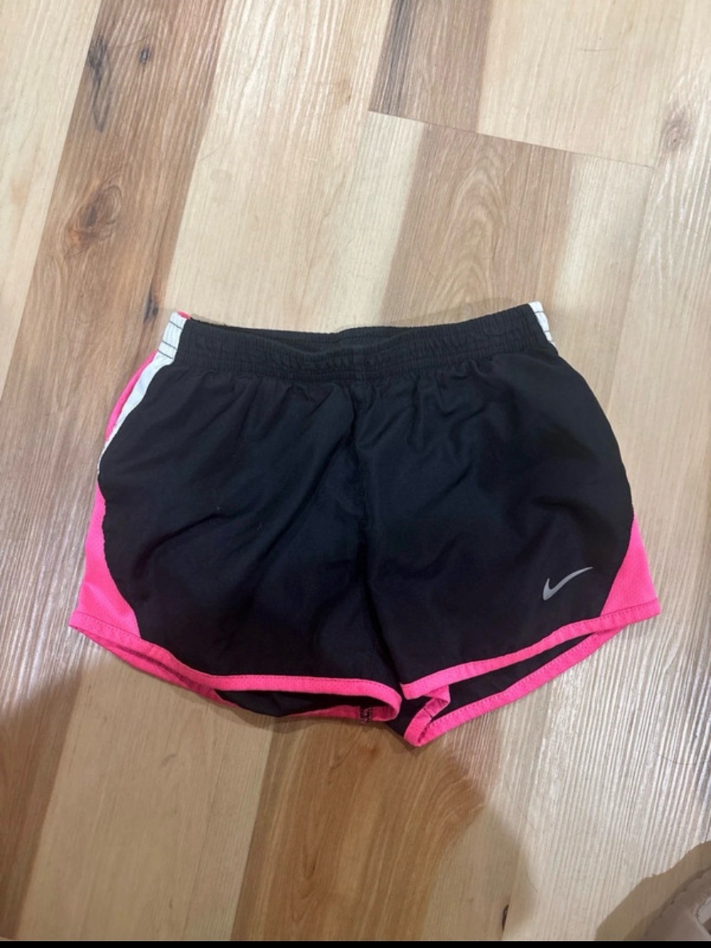 Nike Black Athletic Shorts with Pink Trim